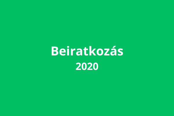 A nyolcadikosok beiratkozása a 2020/2021. tanévre