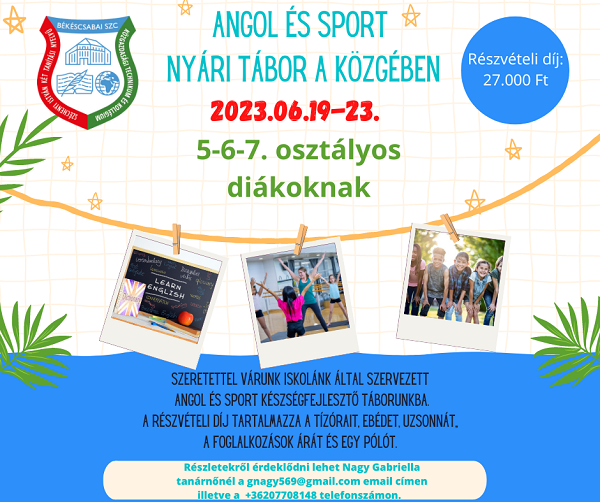 Nyári tábor a Közgében