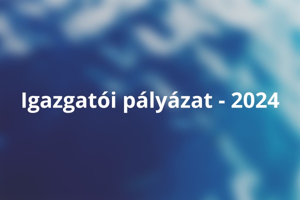 Igazgatói pályázat